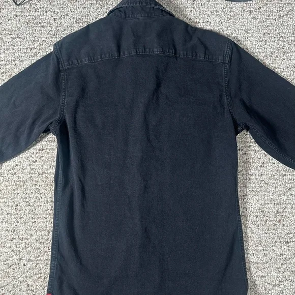 Wrangler Men’s Snap Down Long Sleeve Shirt Black Denim Size Small - Picture 7 of 7